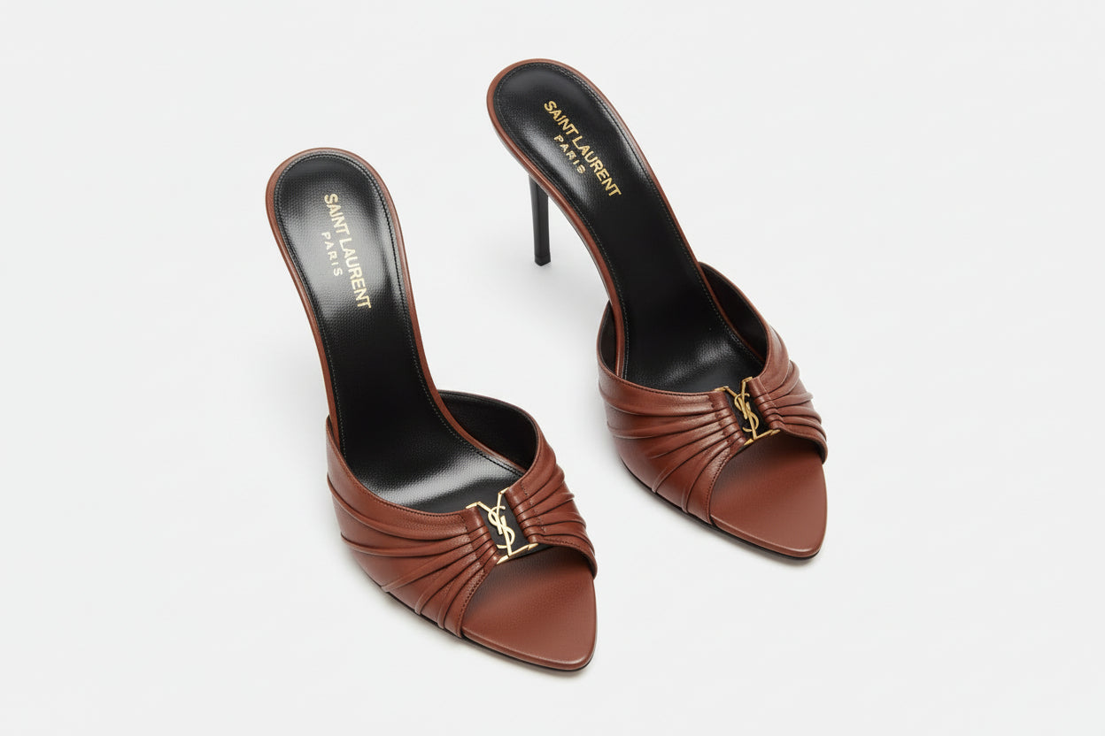YSL Babylone mules smooth leather | Saint Laurent