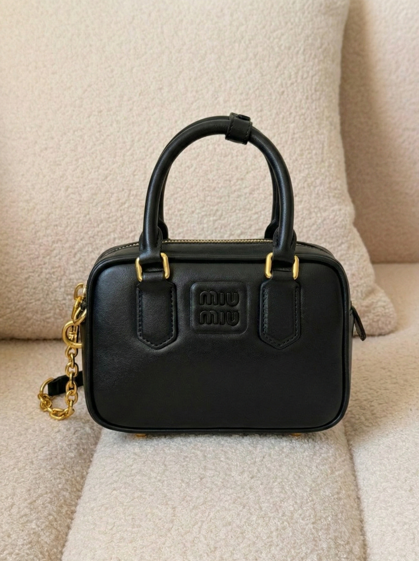 Farfetch Miu Miu Arcadie Leather Mini Bag