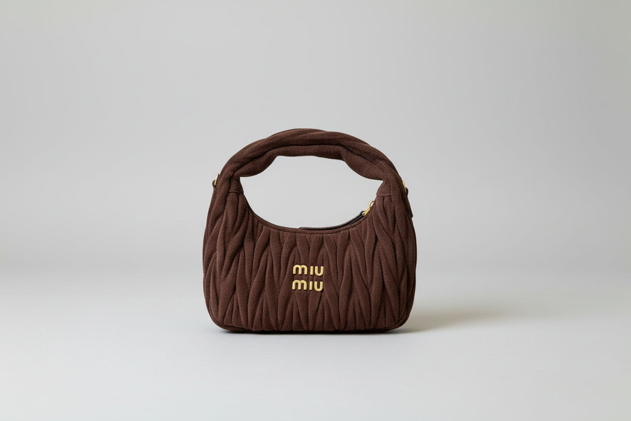 Miu Miu Wander Matelassé Nappa Leather Hobo Bag Super Master