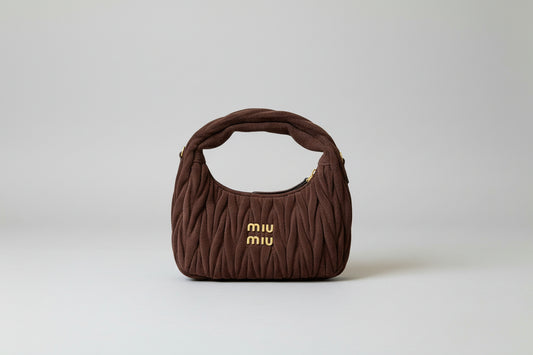 Miu Miu Wander Matelassé Nappa Leather Hobo Bag Super Master