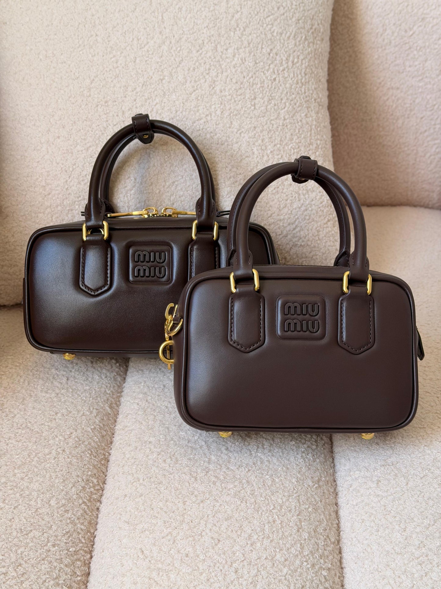 Farfetch Miu Miu Arcadie Leather Mini Bag