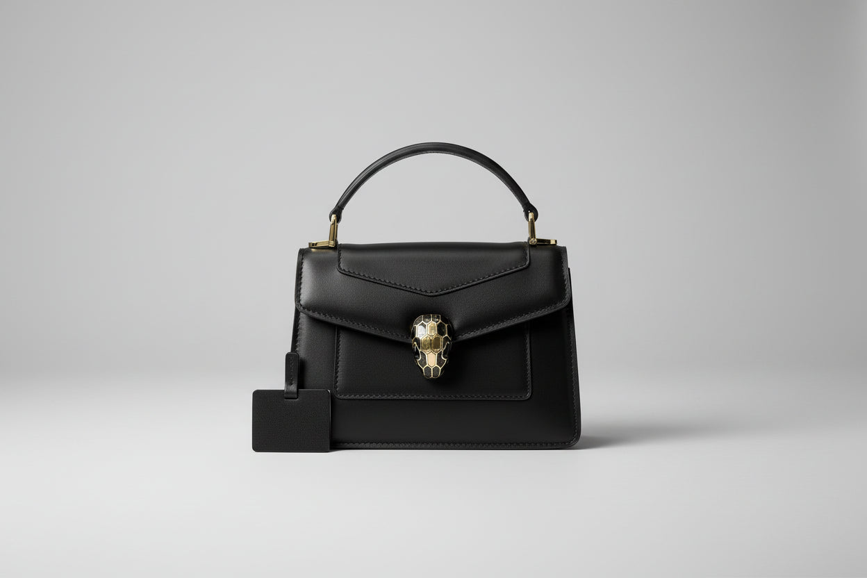 Bulgari Calf leather Serpenti Forever Mini Top Handle Bag