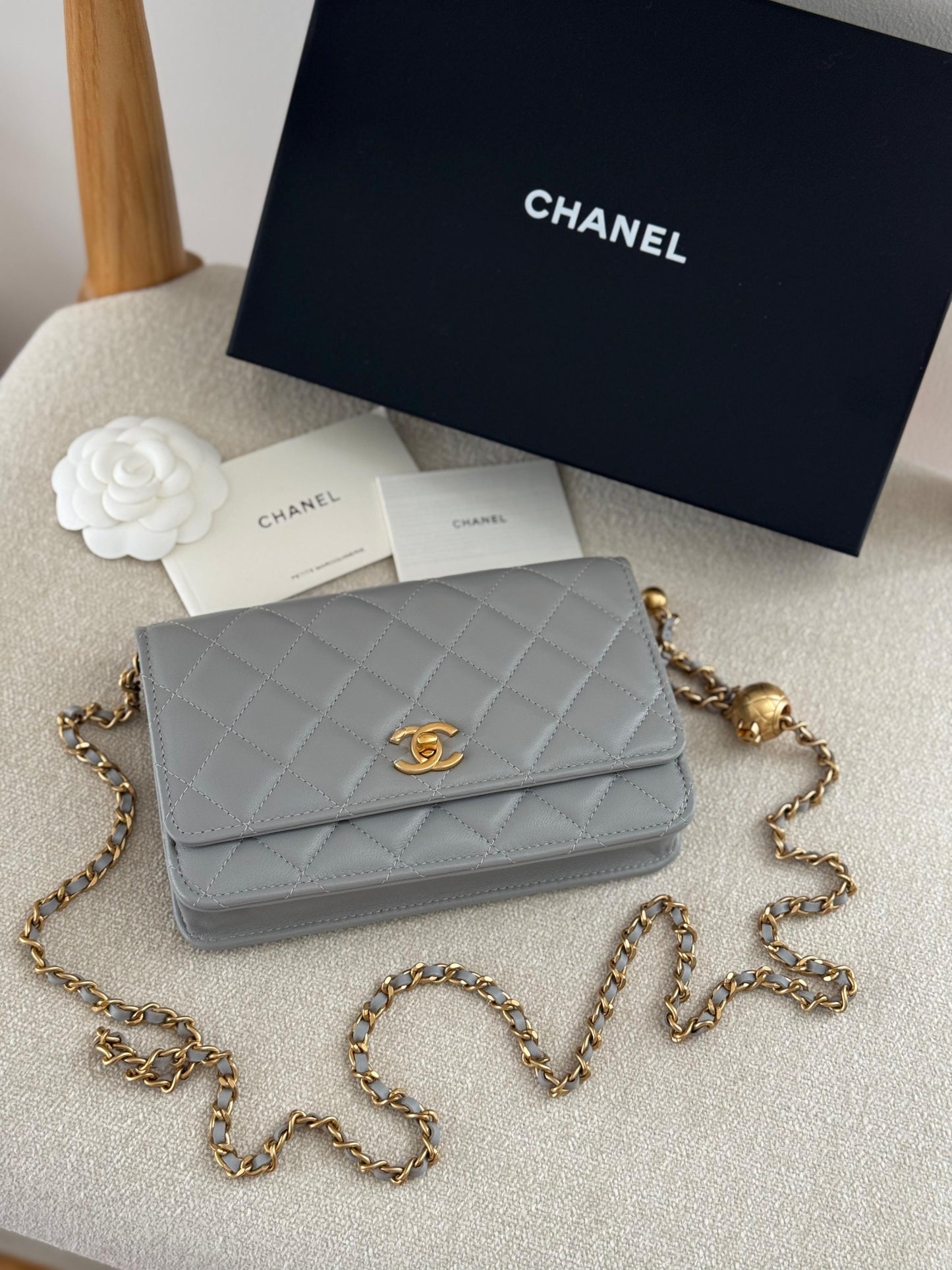 MasterBrands Luxury Chanel CC Quilted Caviar Leather Bag