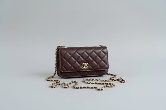 MasterBrands Luxury Chanel CC Quilted Caviar Leather Bag