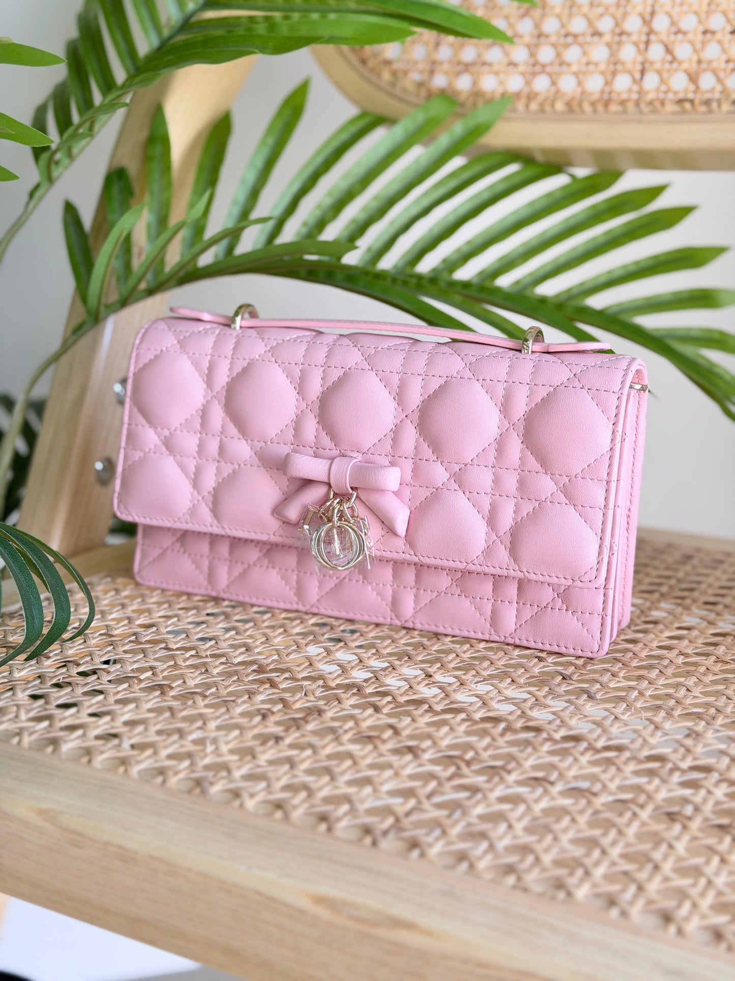 Dior My Dior Mini Bag Two-Tone Latte and Black Cannage Lambskin