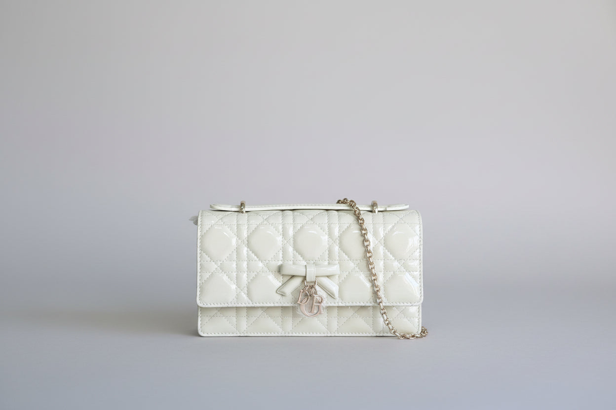 Dior My Dior Mini Bag Two-Tone Latte and Black Cannage Lambskin