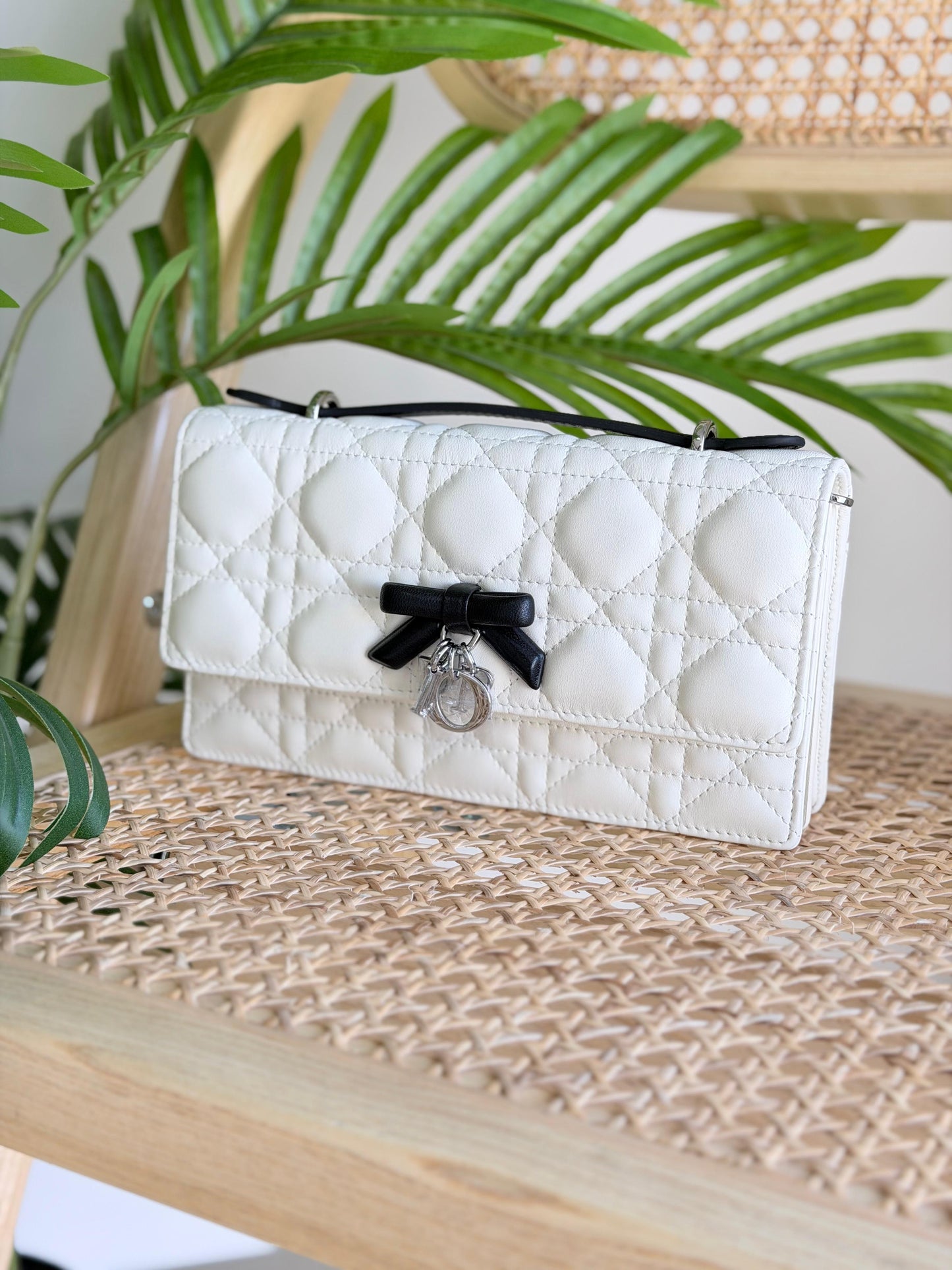 Dior My Dior Mini Bag Two-Tone Latte and Black Cannage Lambskin