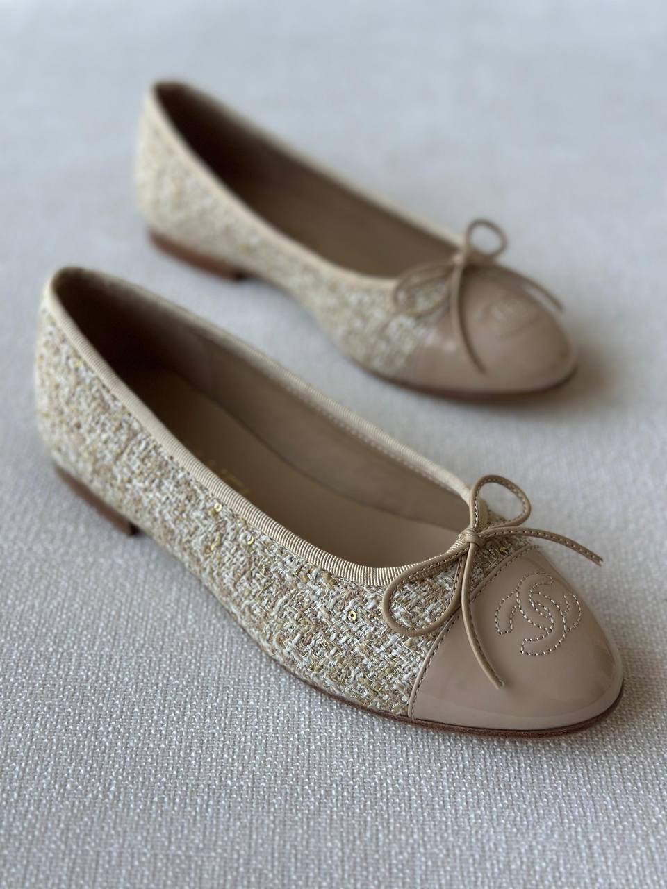 Chanel ballerina cap toe women's flats | Master rands