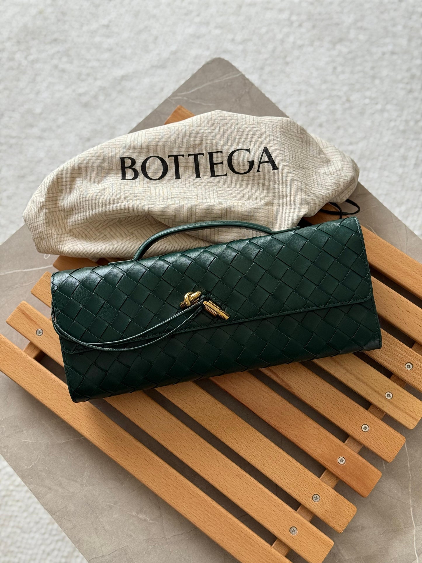 Bottega Veneta Long Andiamo Leather Clutch Bag | Master Brands
