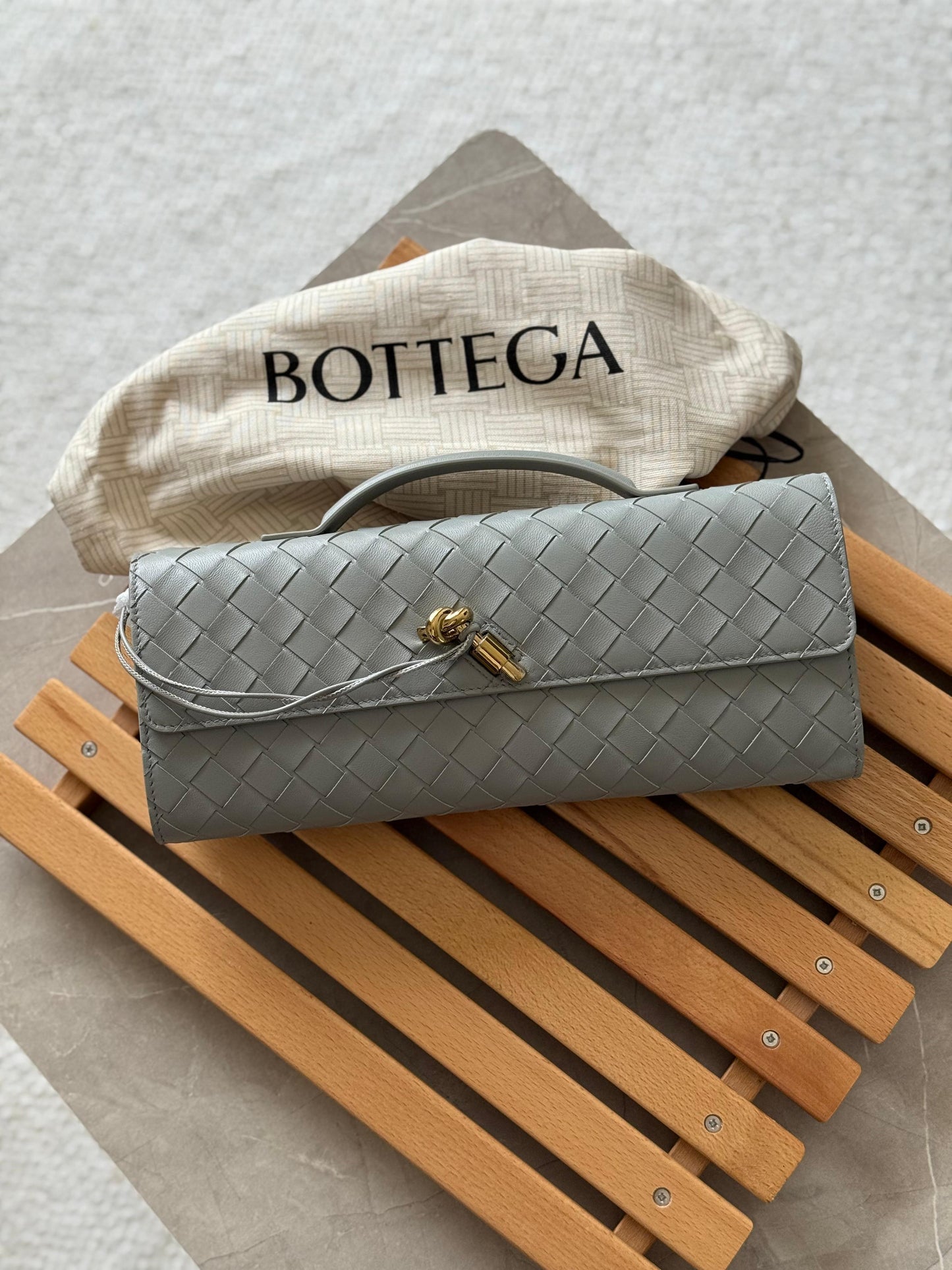 Bottega Veneta Long Andiamo Leather Clutch Bag | Master Brands
