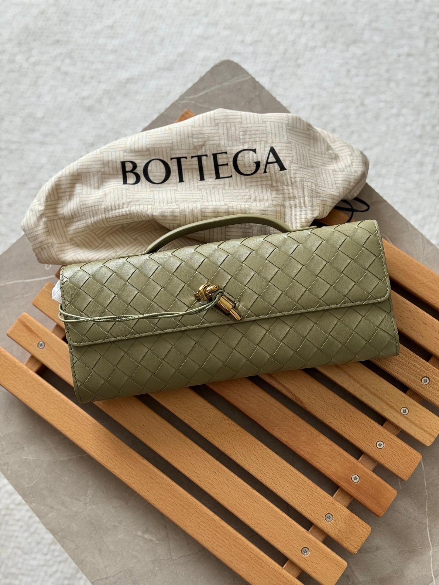 Bottega Veneta Long Andiamo Leather Clutch Bag | Master Brands