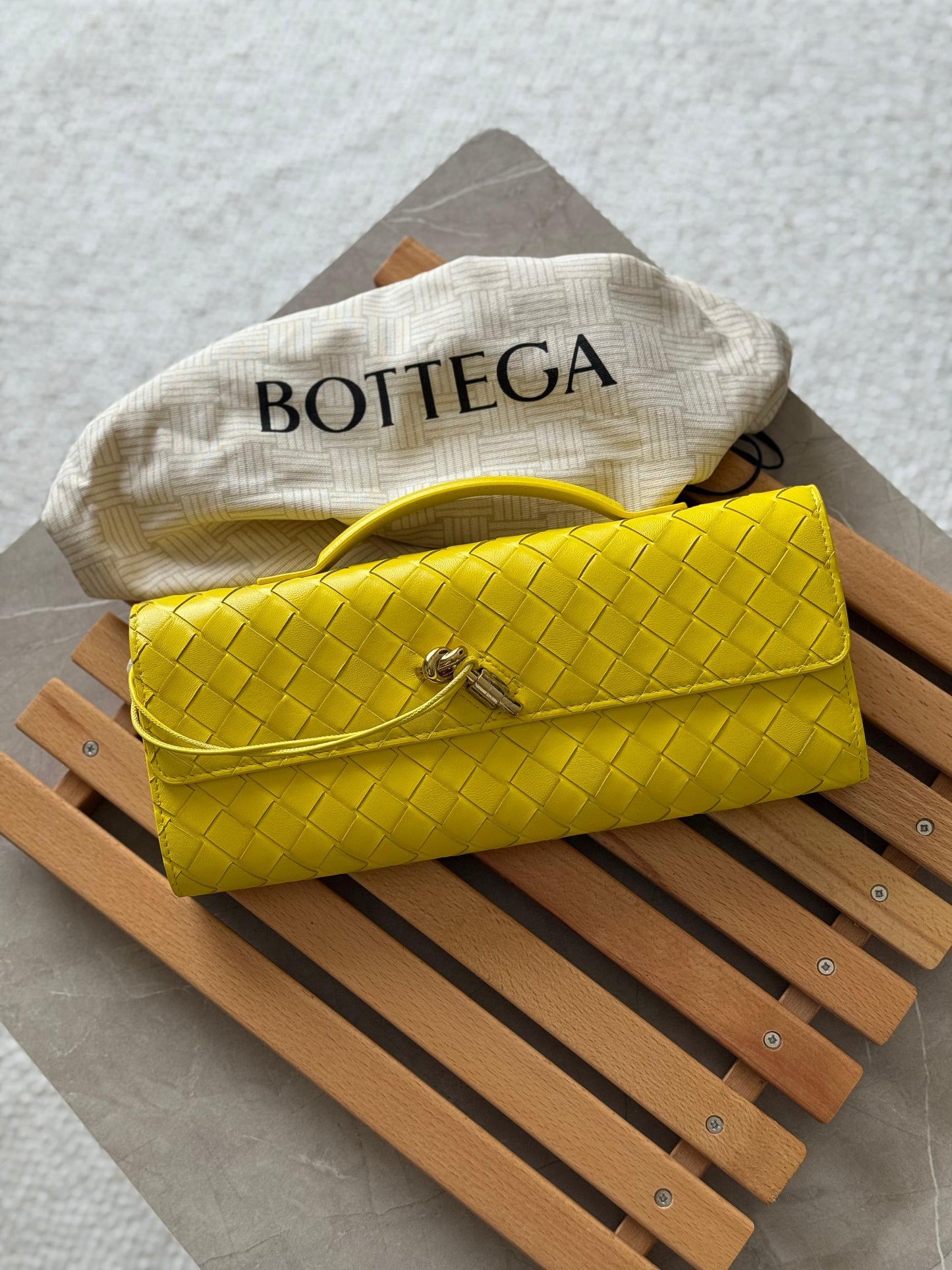 Bottega Veneta Long Andiamo Leather Clutch Bag | Master Brands
