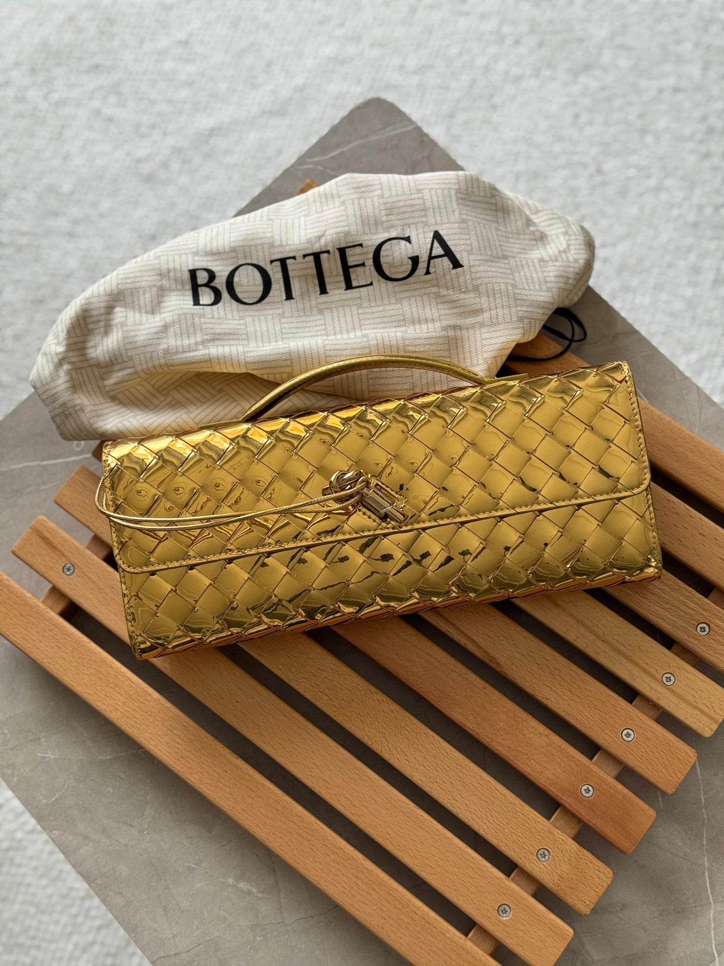Bottega Veneta Long Andiamo Leather Clutch Bag | Master Brands