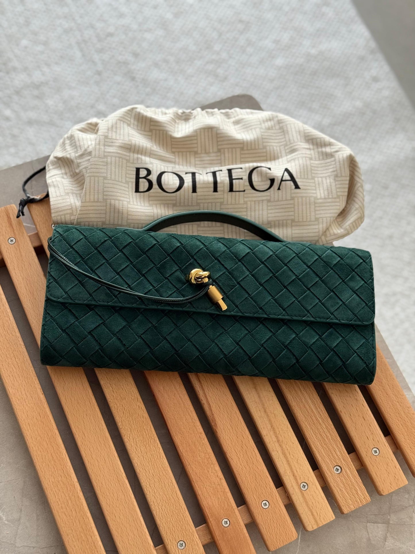 Bottega Veneta Long Andiamo Leather Clutch Bag | Master Brands