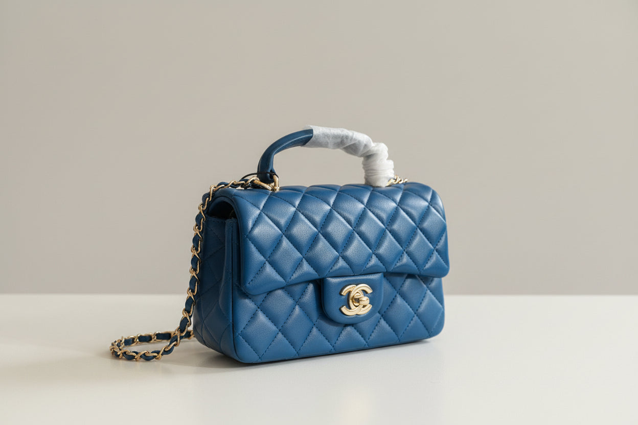 Chanel Quilted Top Handle Bag