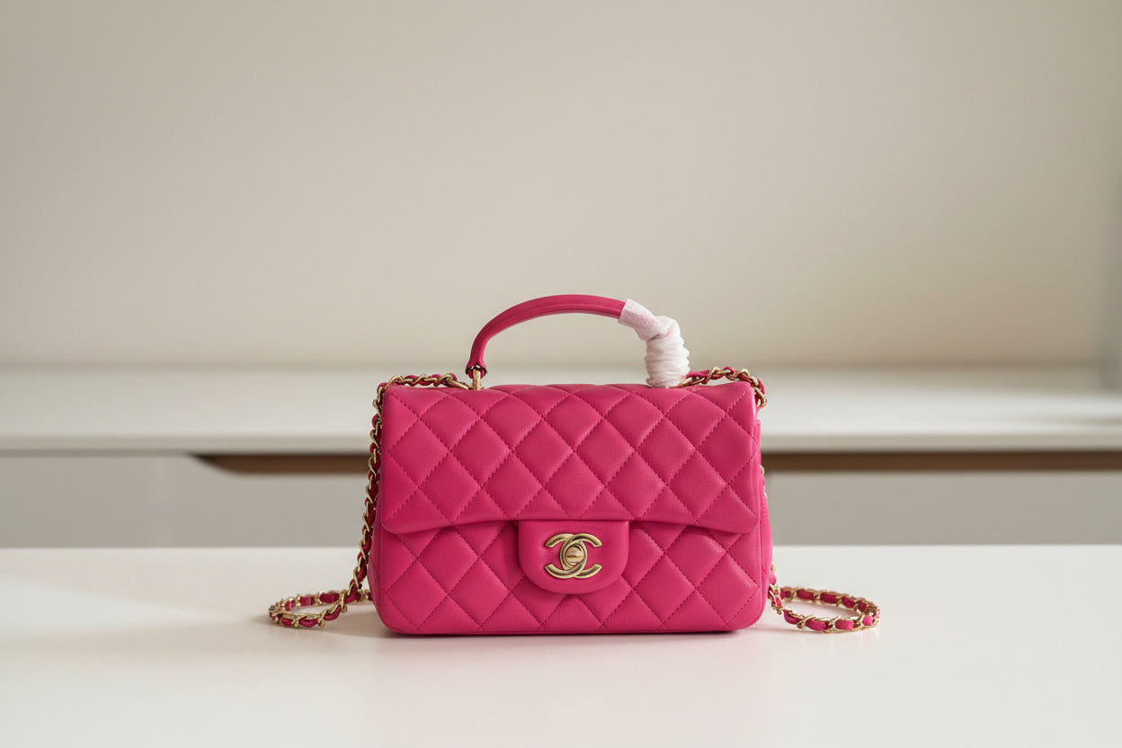 Chanel Quilted Top Handle Bag