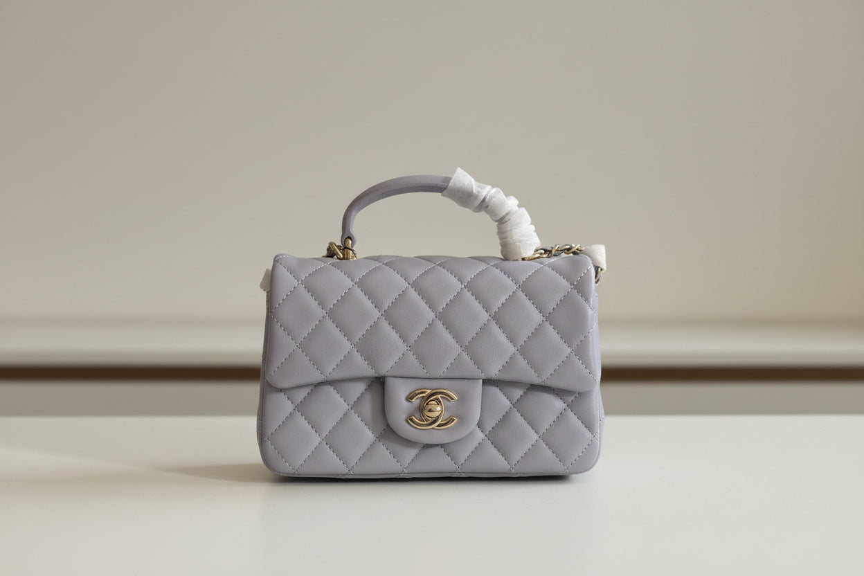 Chanel Quilted Top Handle Bag