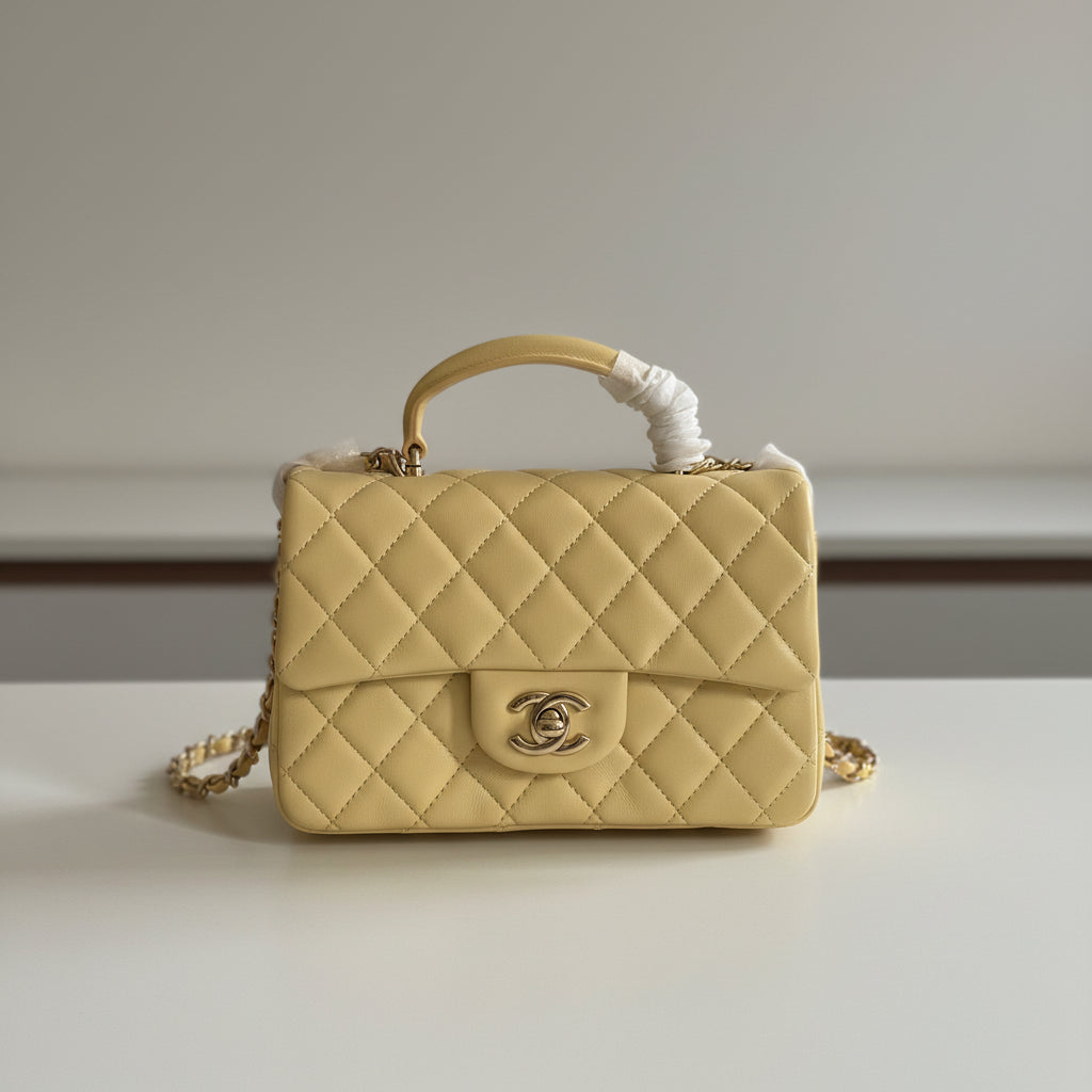 Chanel Quilted Top Handle Bag