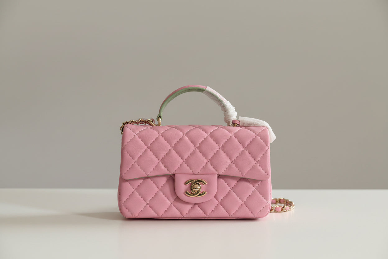 Chanel Quilted Top Handle Bag