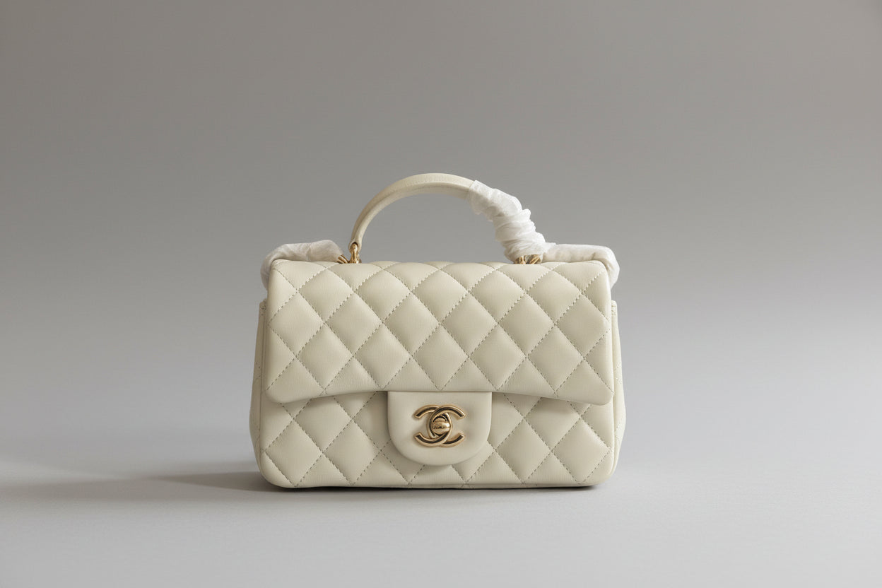 Chanel Quilted Top Handle Bag