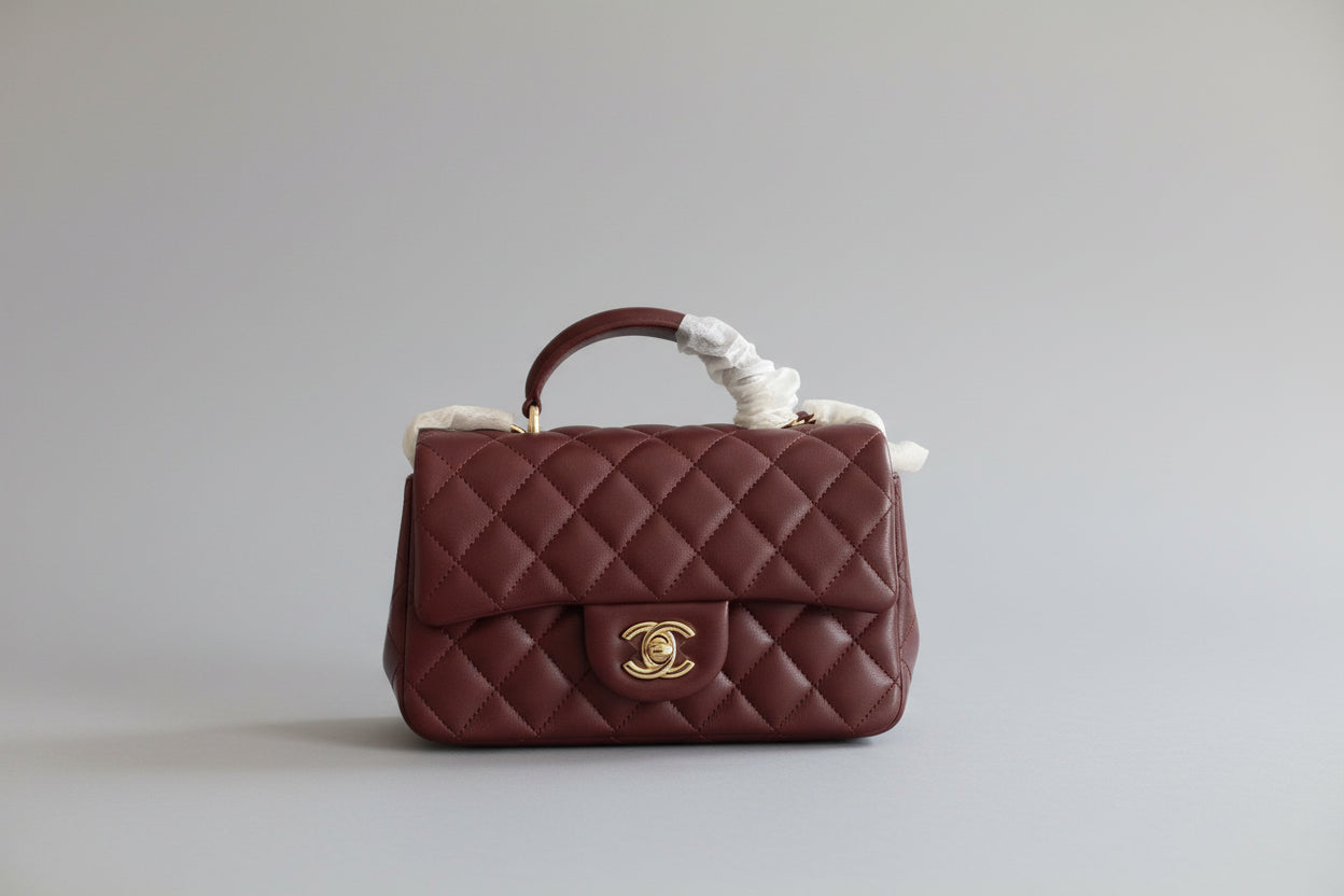 Chanel Quilted Top Handle Bag