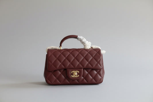 Chanel Quilted Top Handle Bag