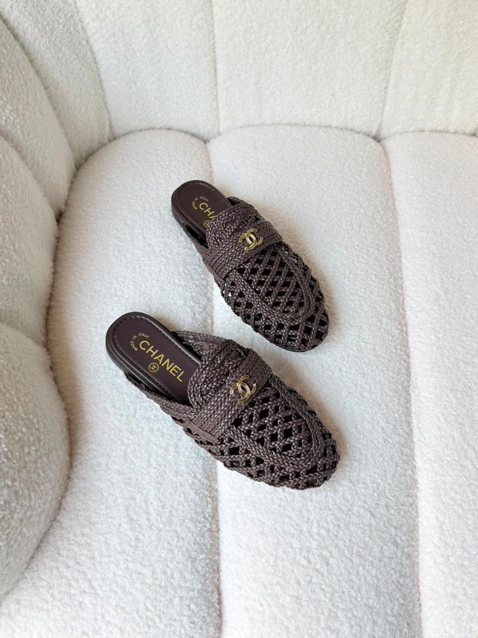 chanel Mules- Suede Calfskin