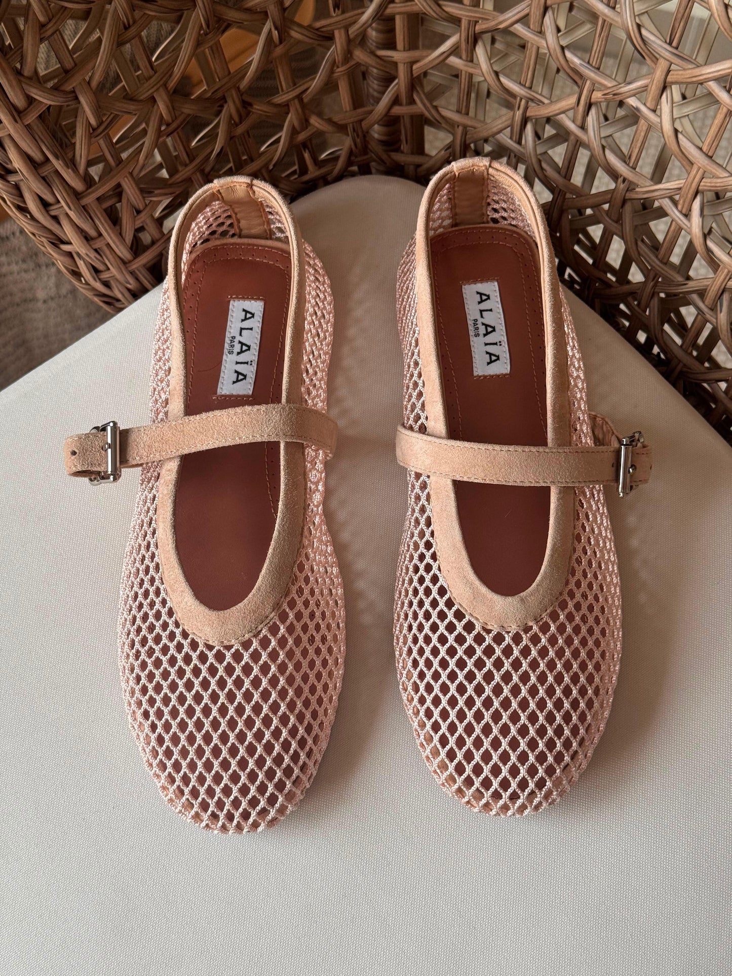 Alaia Fishnet Espadrilles Lather Shoes|Master Brand