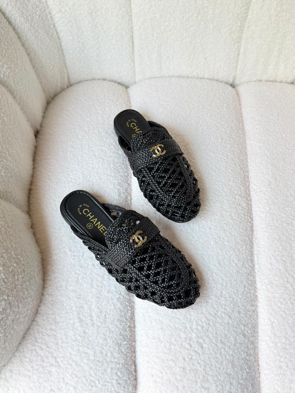 chanel Mules- Suede Calfskin