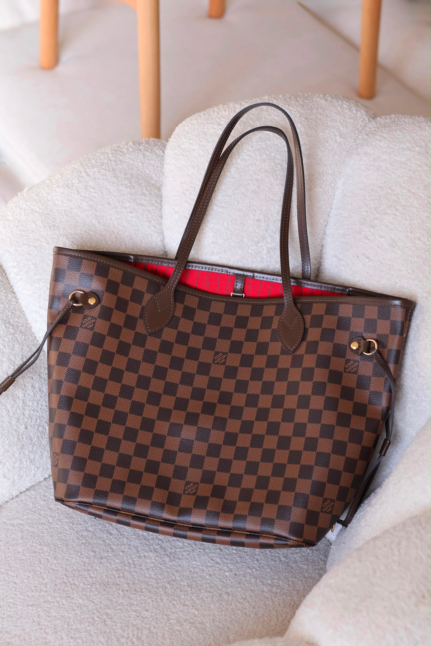 Damier Ebene Louis Vuitton Neverfull Bag|Master Brand