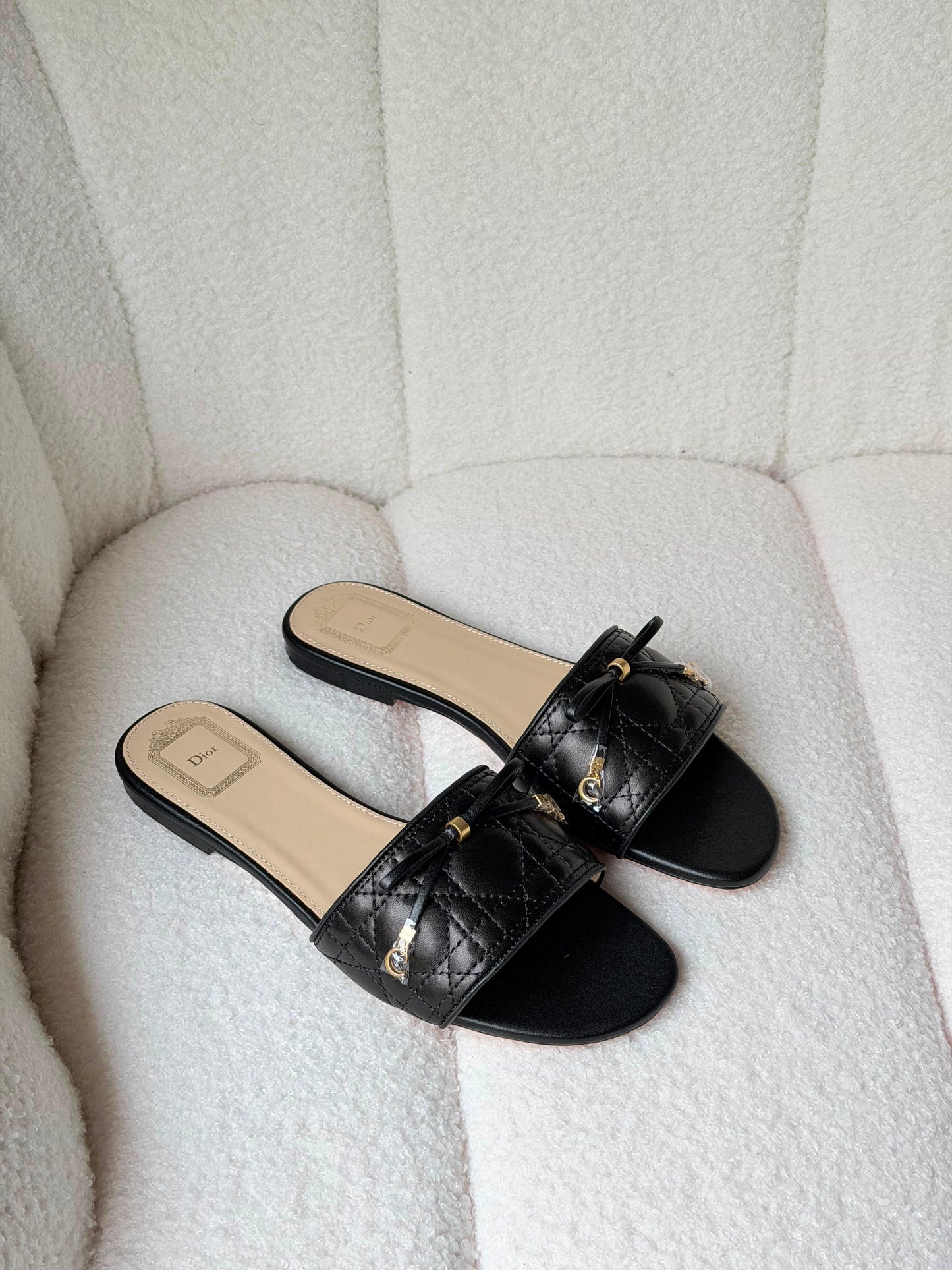 Dior Lambskin Slide Sandals|MasterBrand