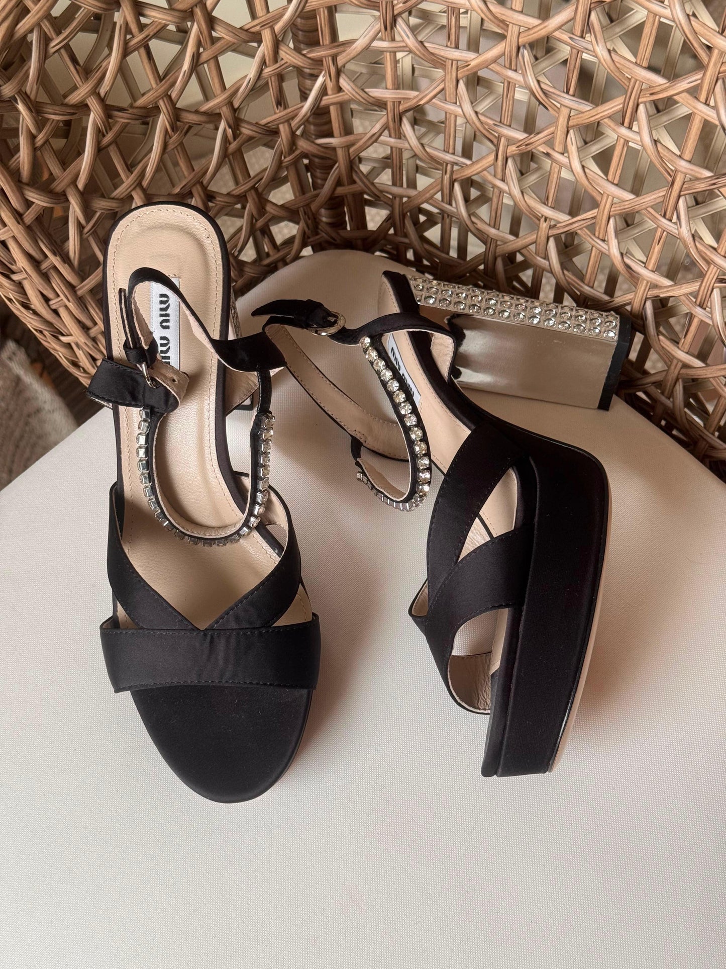 Miu Miu satin sandals|master brand