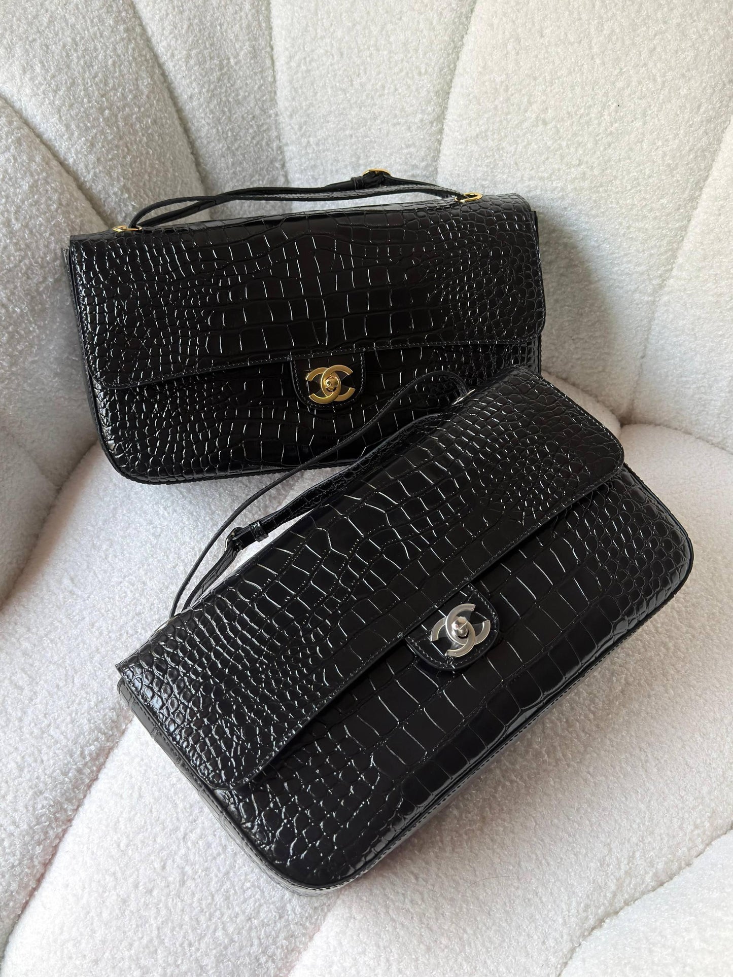 chanel matte alligator