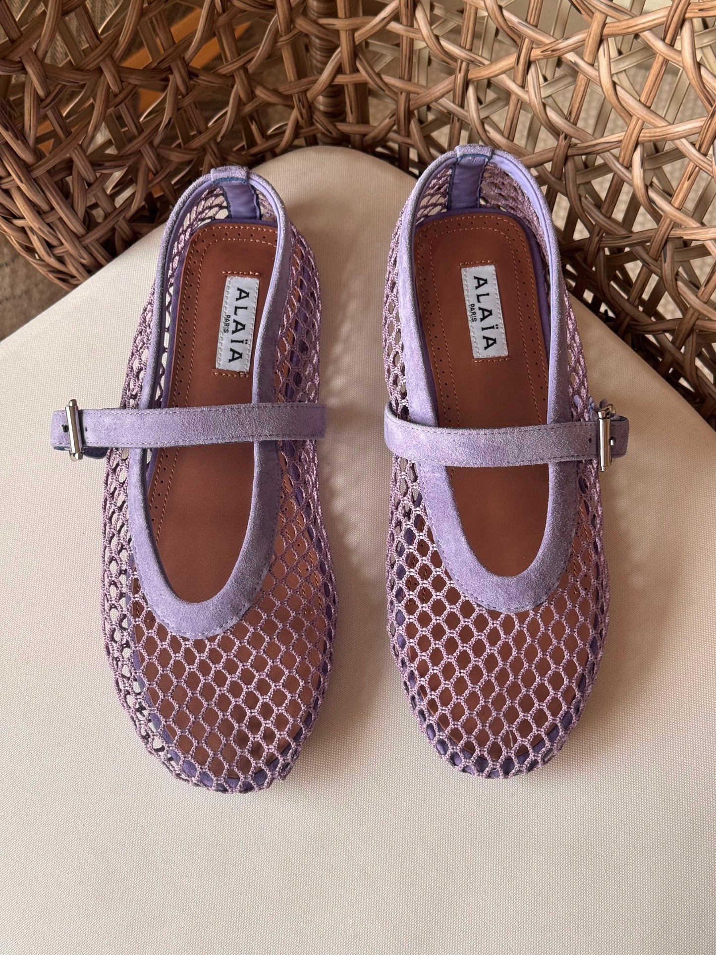 Alaia Fishnet Espadrilles Lather Shoes|Master Brand