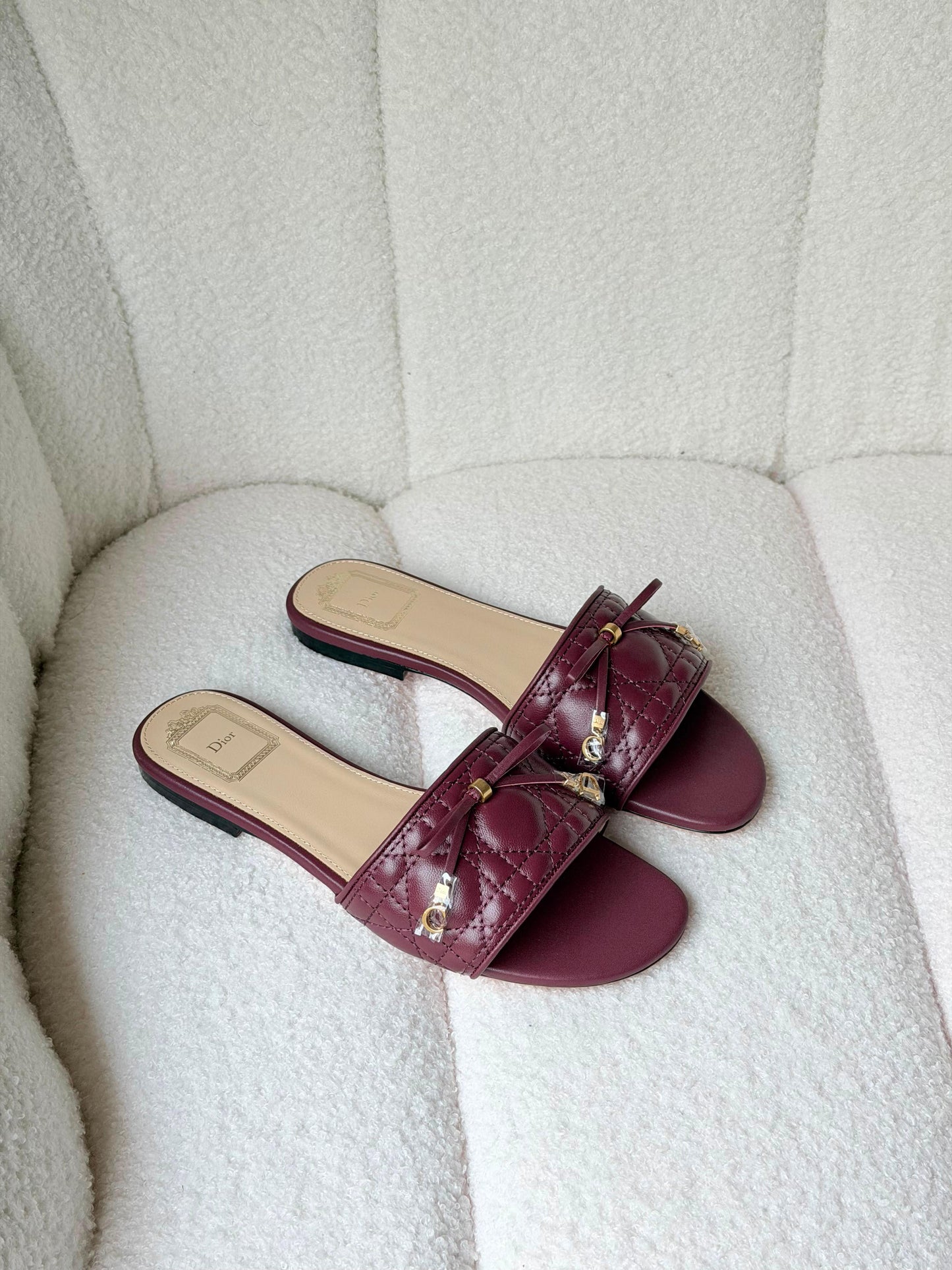 Dior Lambskin Slide Sandals|MasterBrand