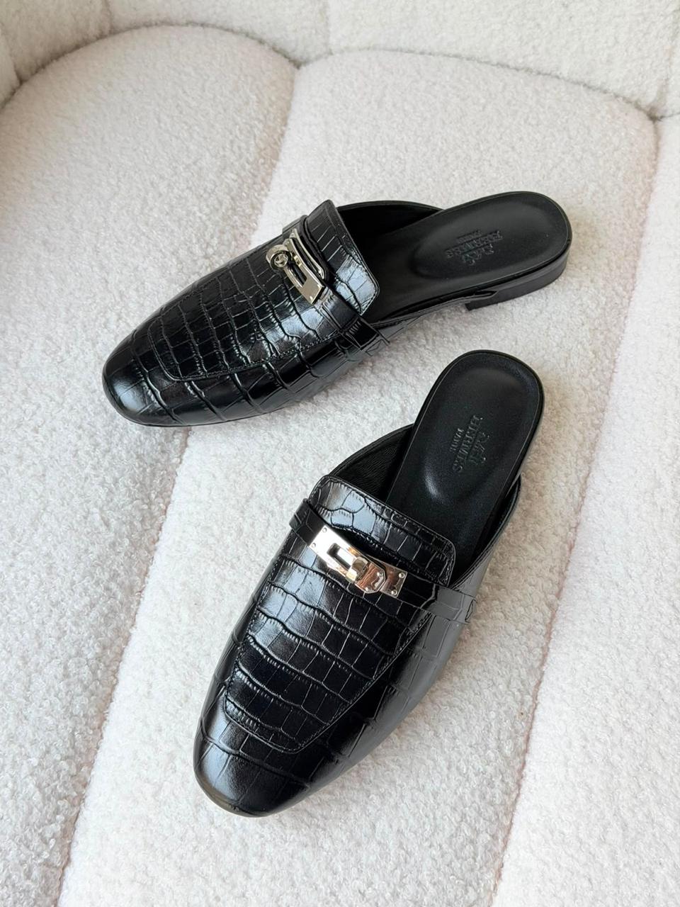 Hermes Mules Leather Loafers|Master Brand