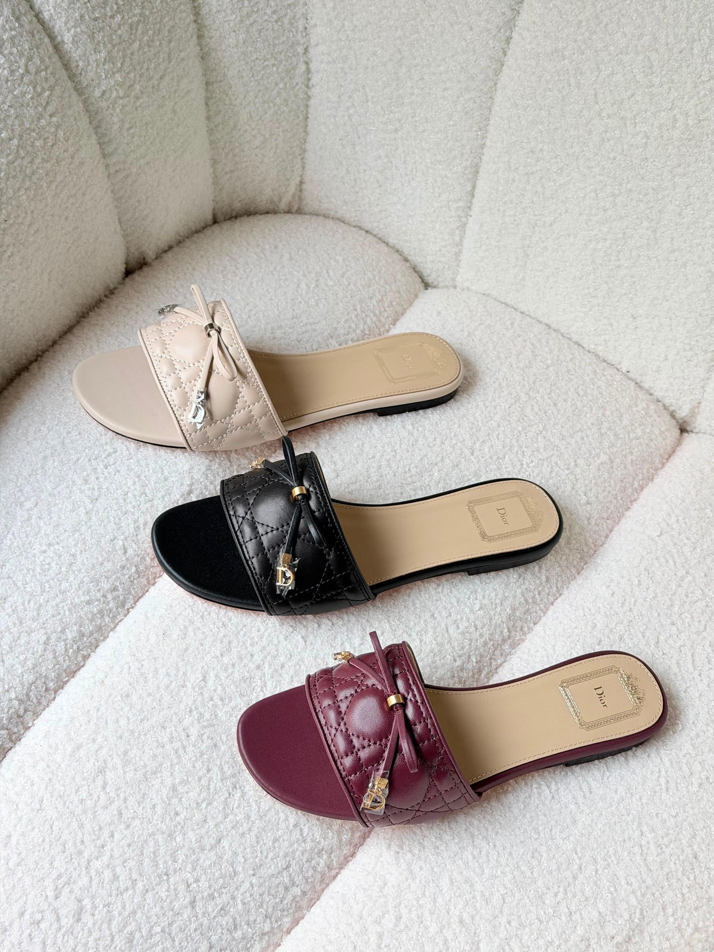 Dior Lambskin Slide Sandals|MasterBrand